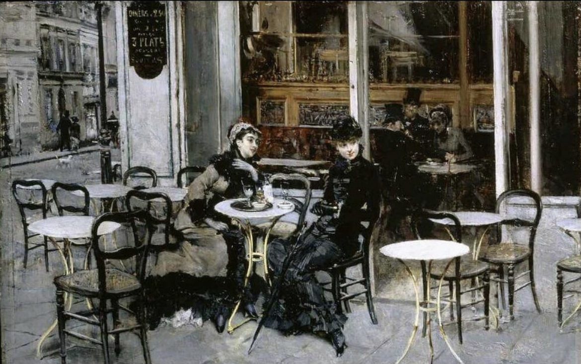 Conversazione al Caffè di Giovanni Boldini